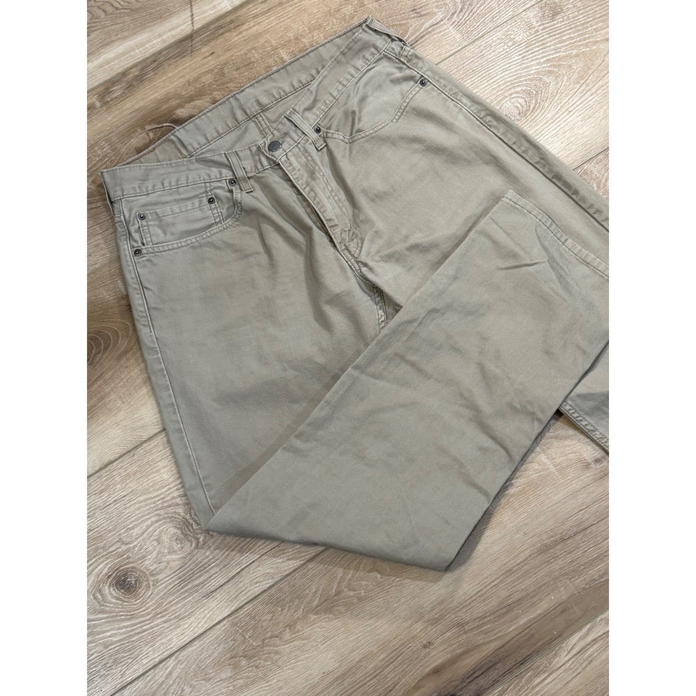 Levis 559 Relaxed Straight Leg Jeans Pants Mens W34 L34 Tan 00559-0497